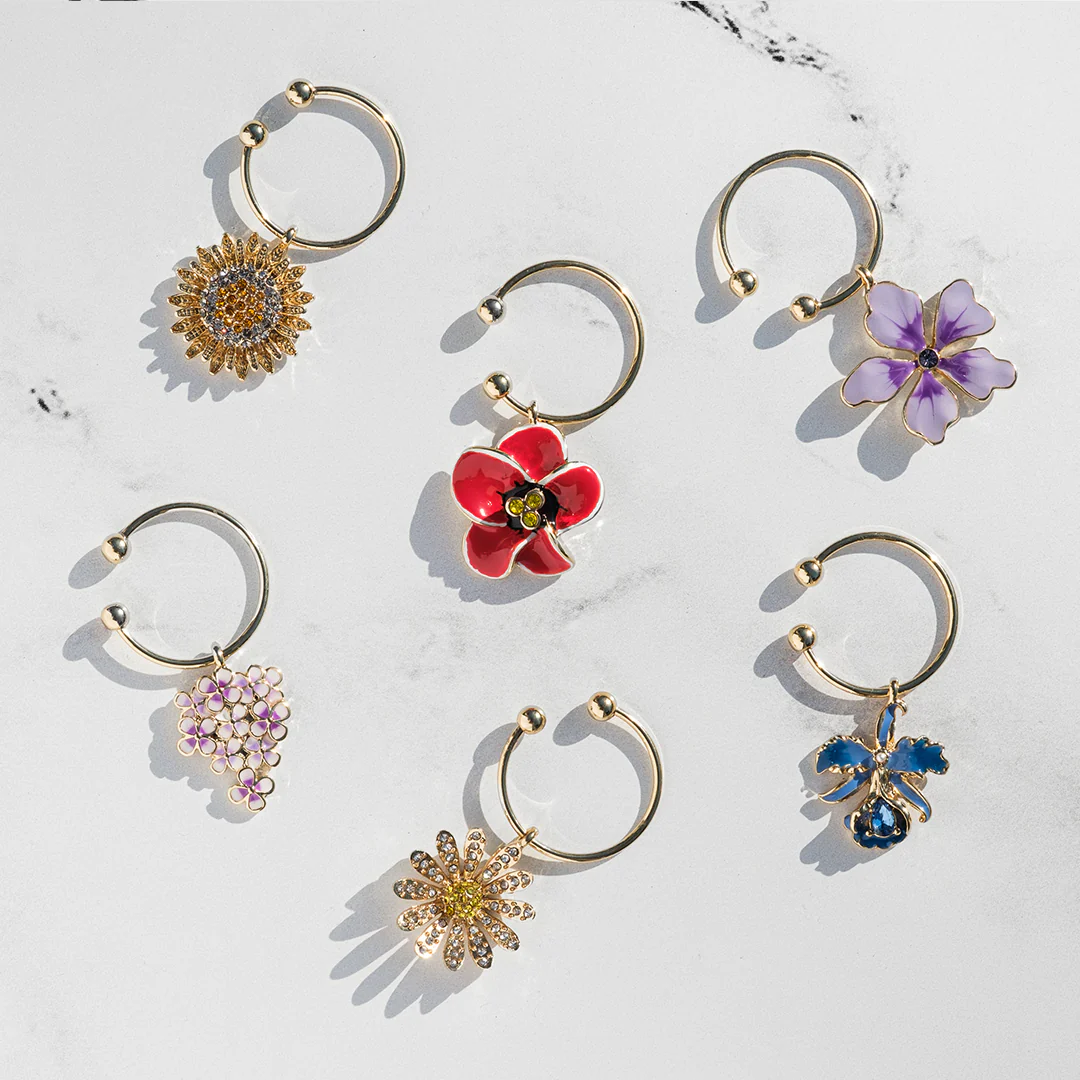 Image of The Met Floral wine charms, LIMITED EDITION