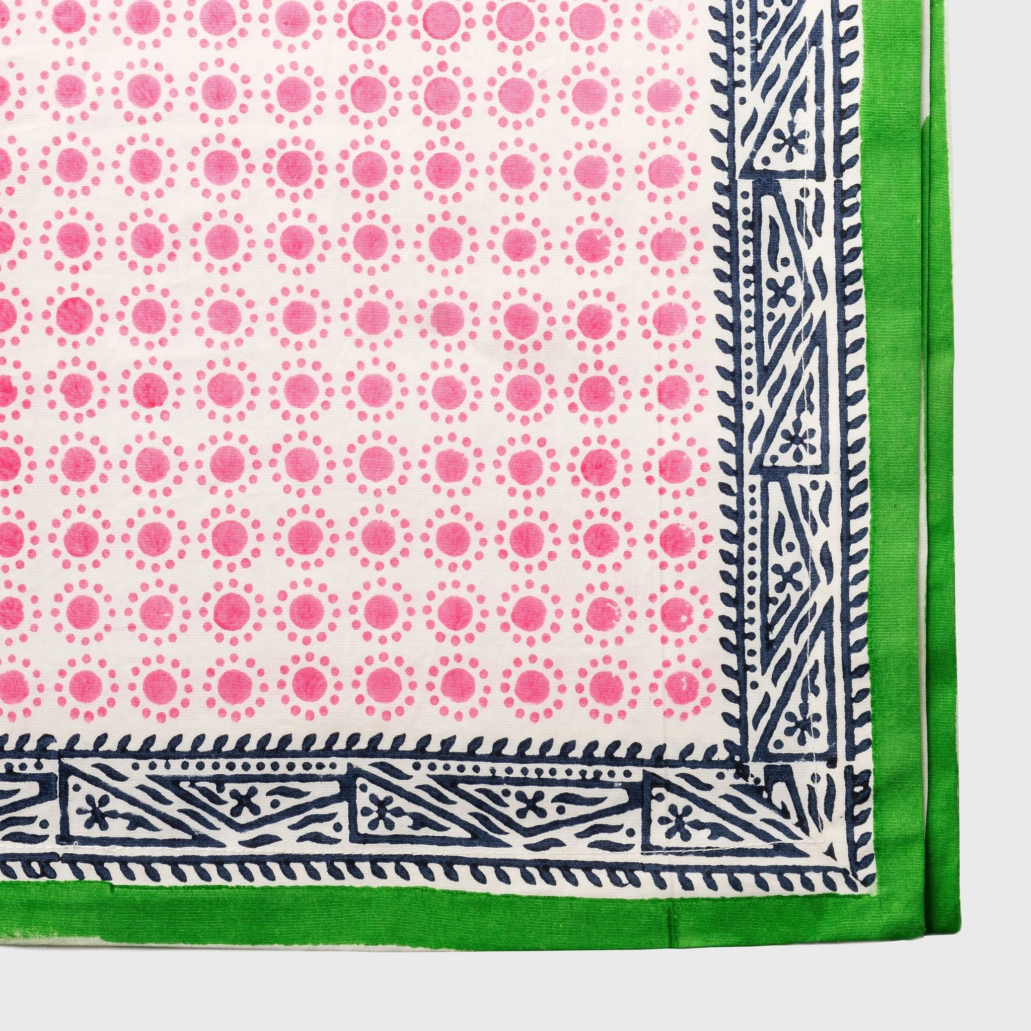 Image of Dot print tablecloth, pink