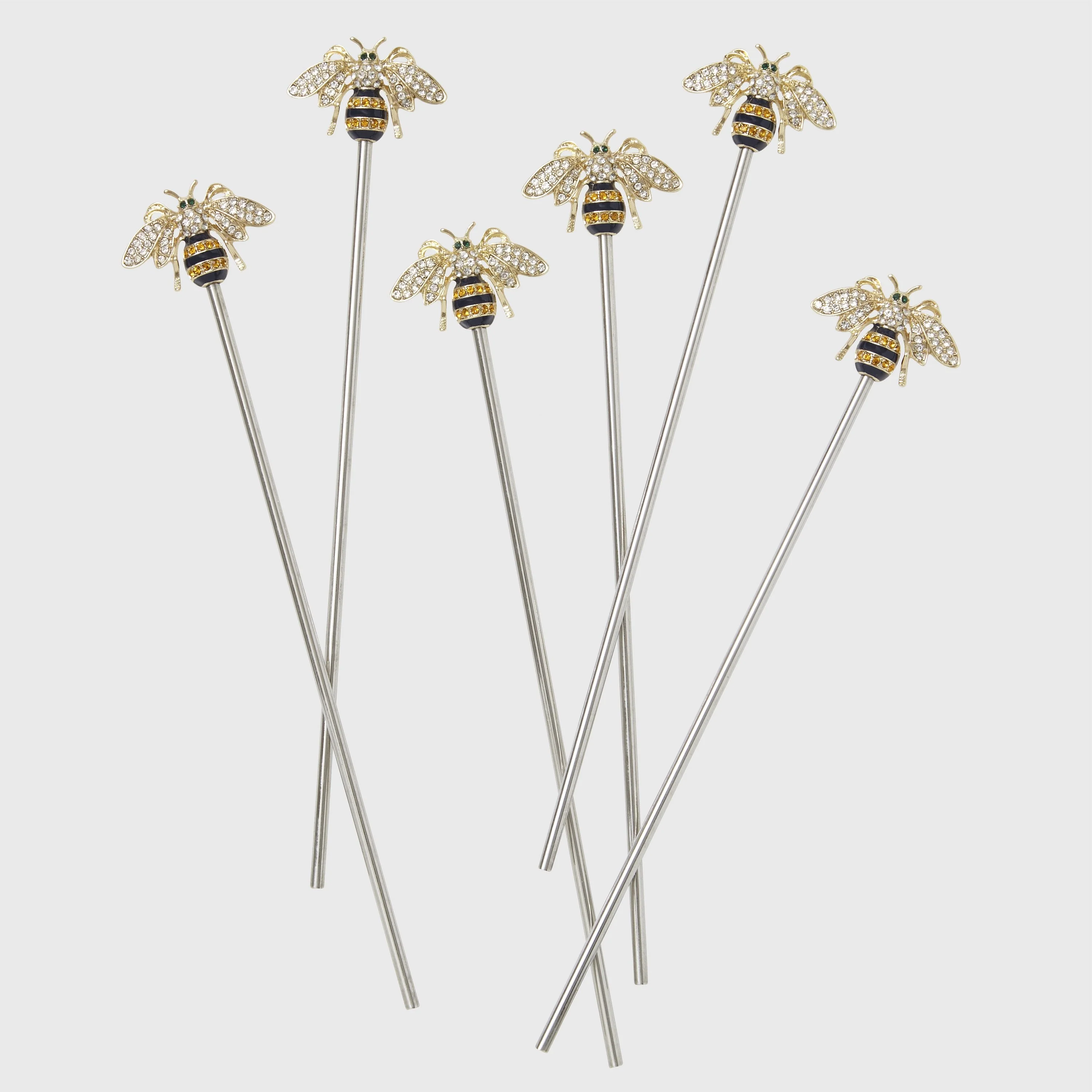 Image of Stripey Bee Swizzle Sticks