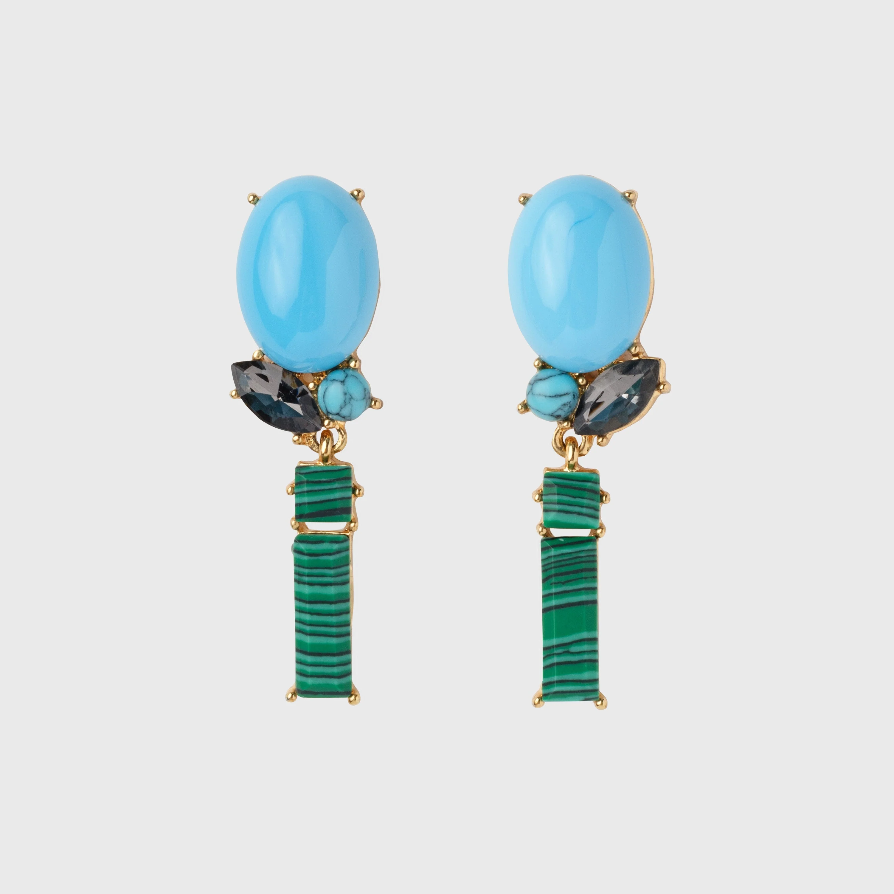Image of Rosebud earrings, turquoise