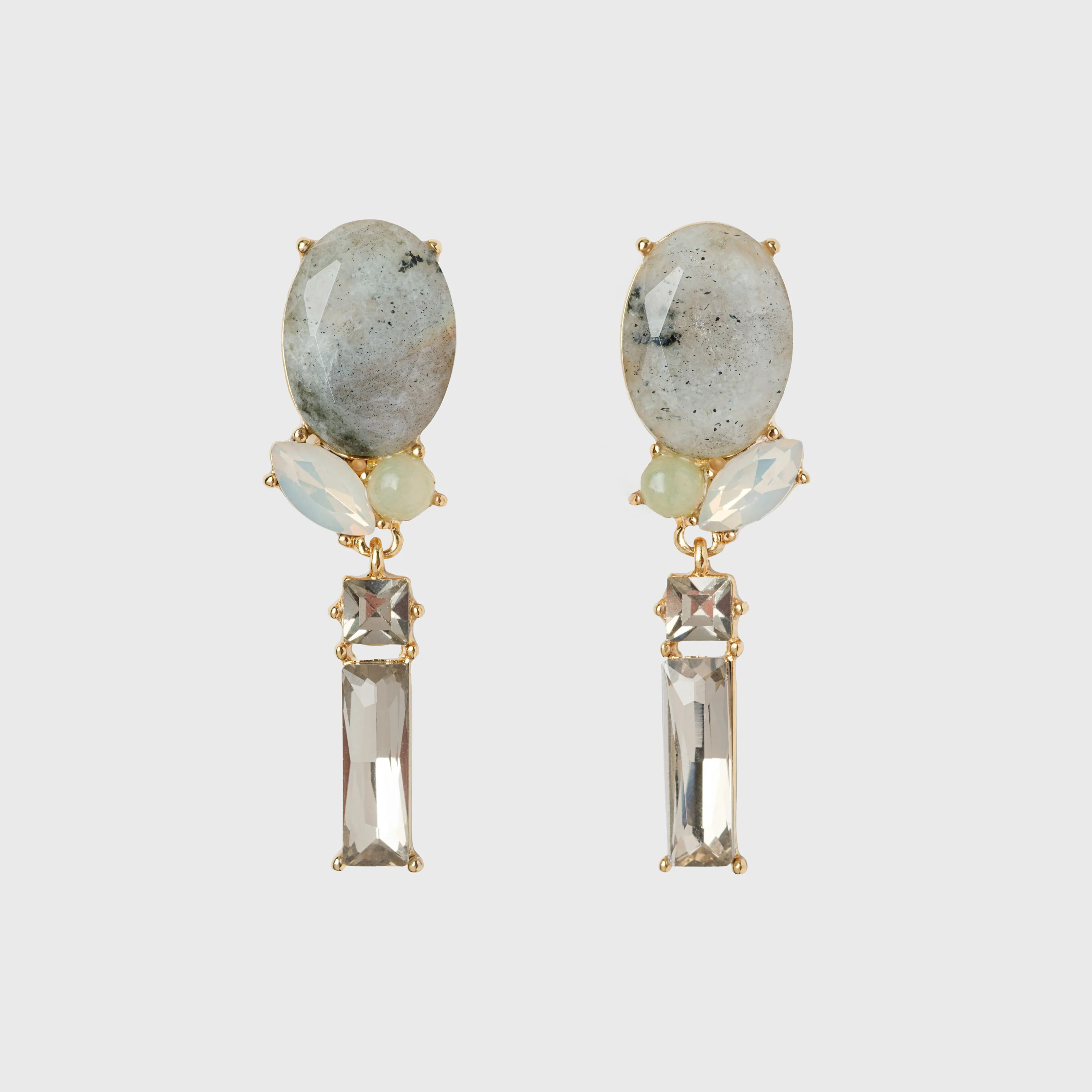 Image of Rosebud earrings, labradorite