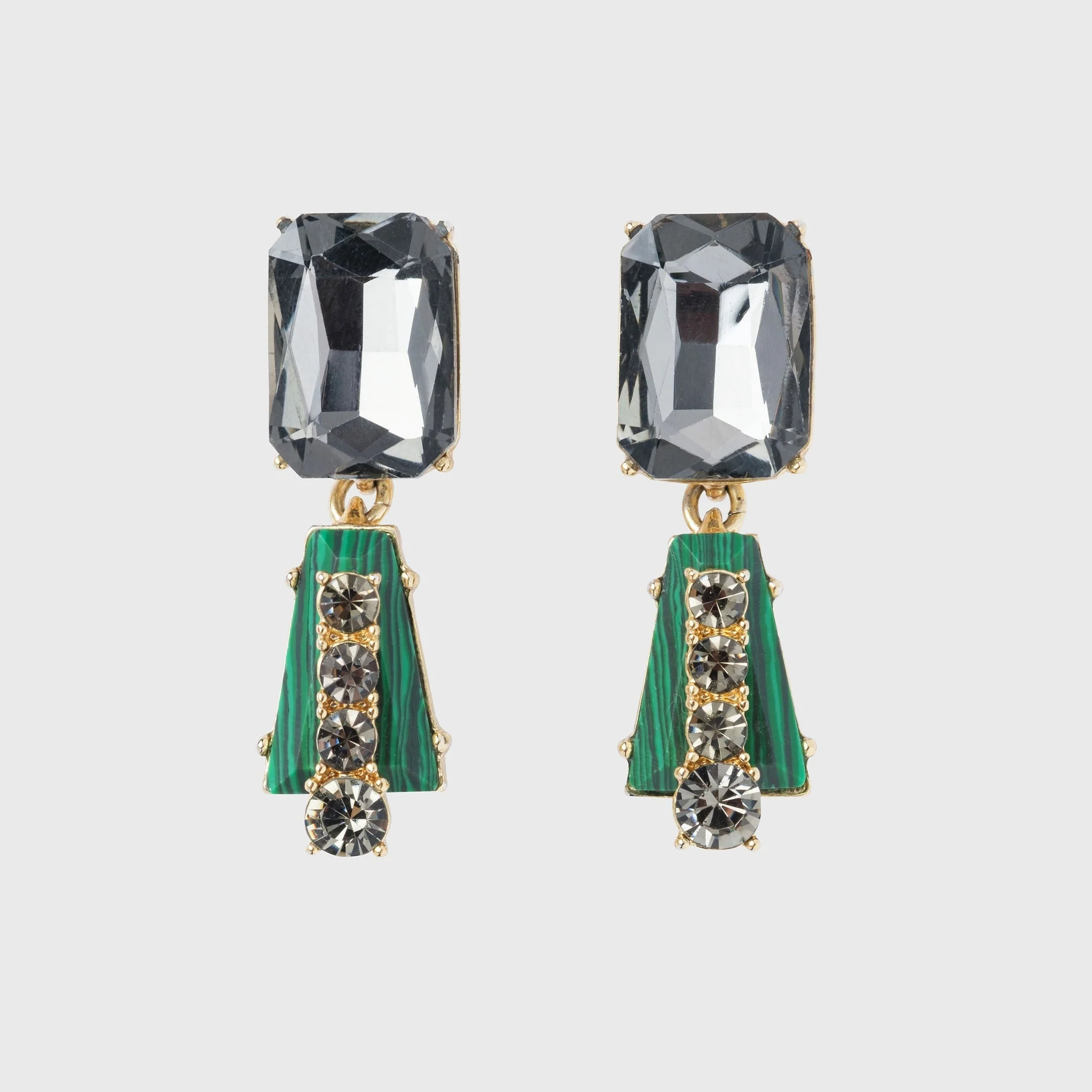 Image of Deco earrings, emerald