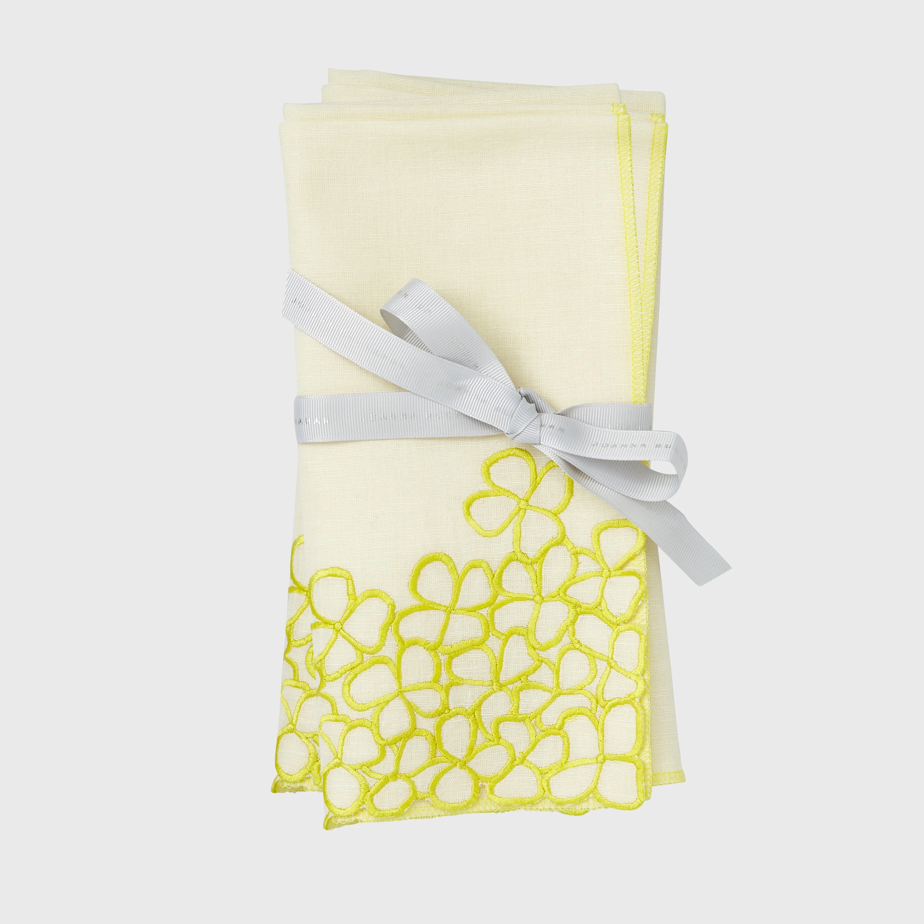 Image of Hydrangea Dinner Napkins, Citrus