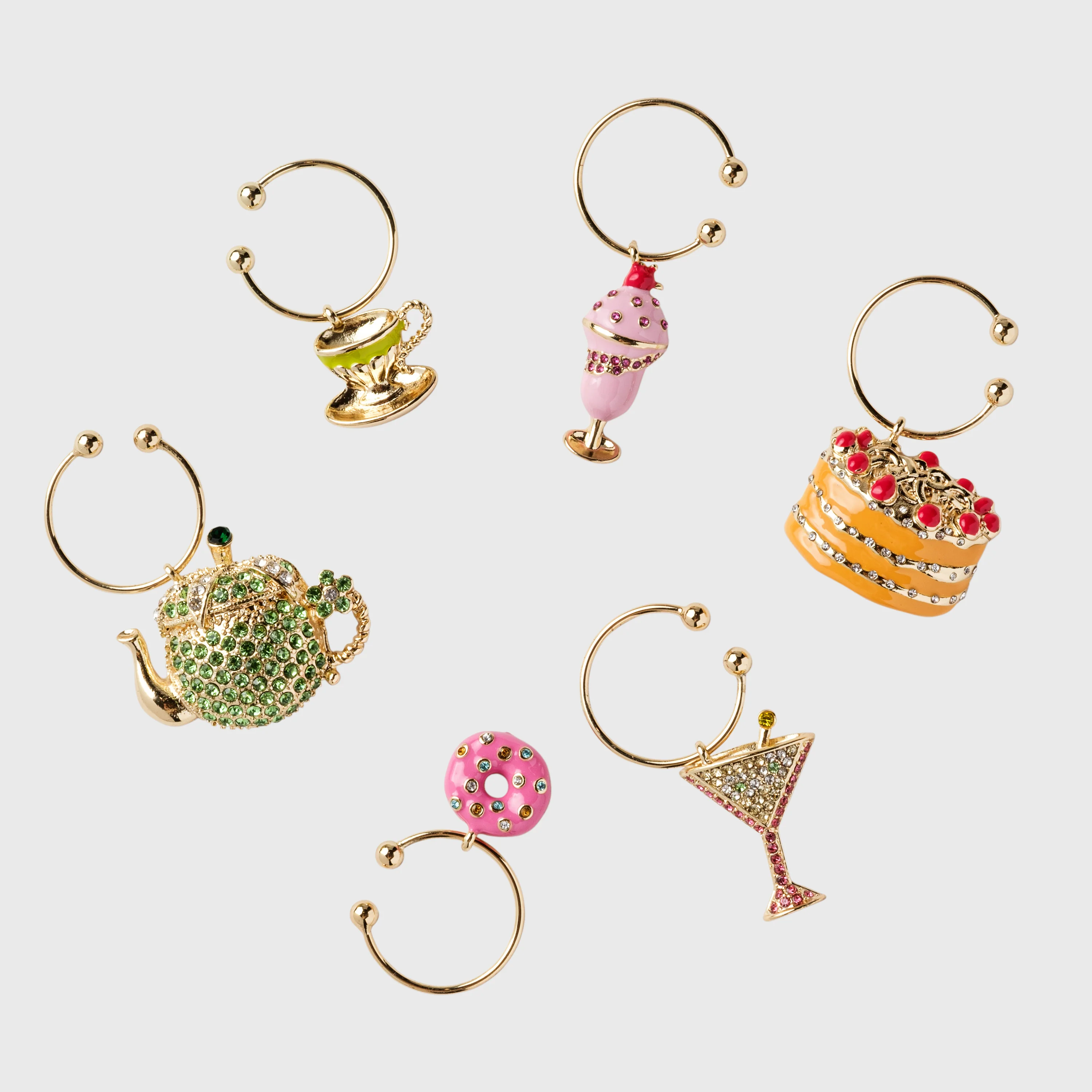 Image of Garden Party Wine Charms