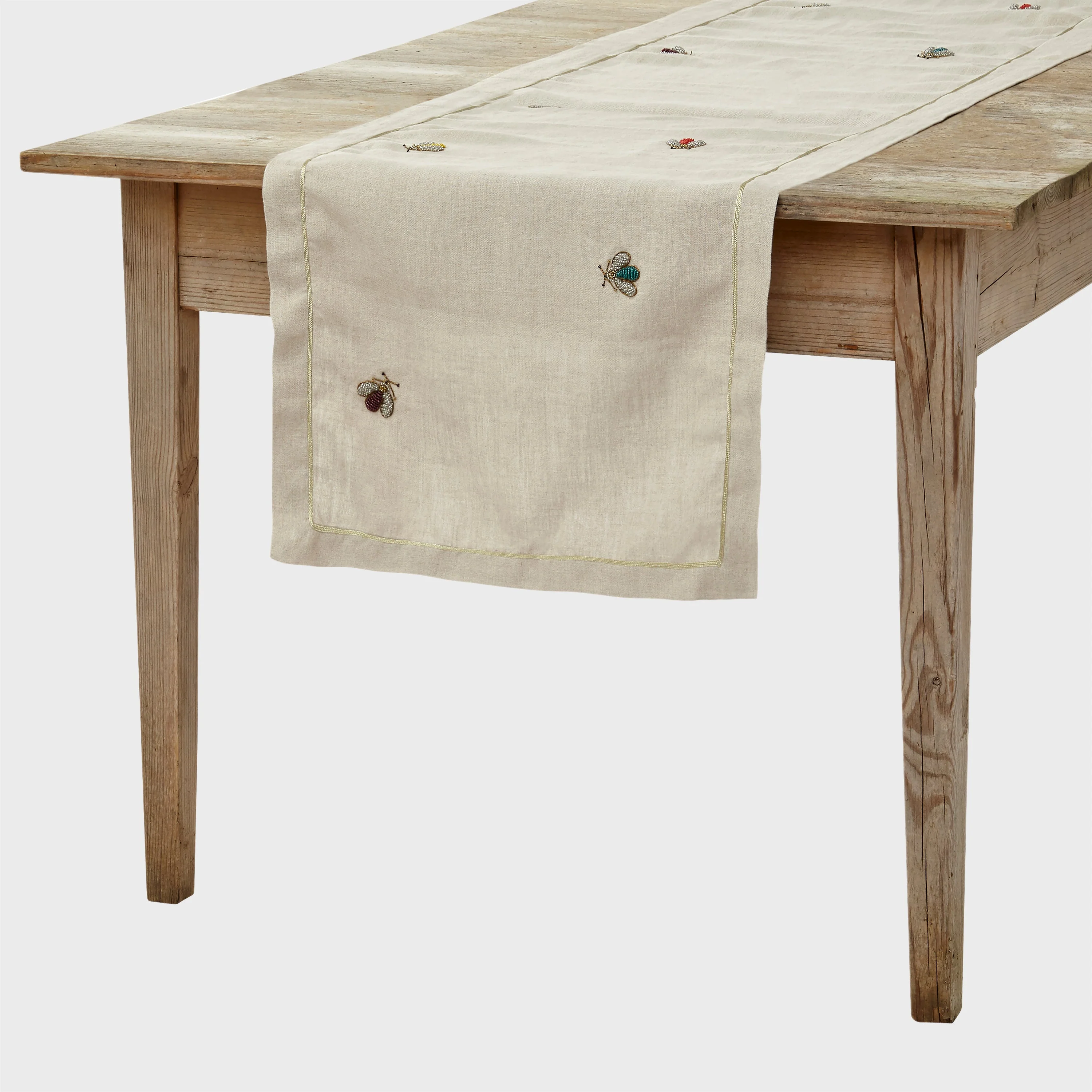 Image of Embroidered Sparkle Bee Table Runner