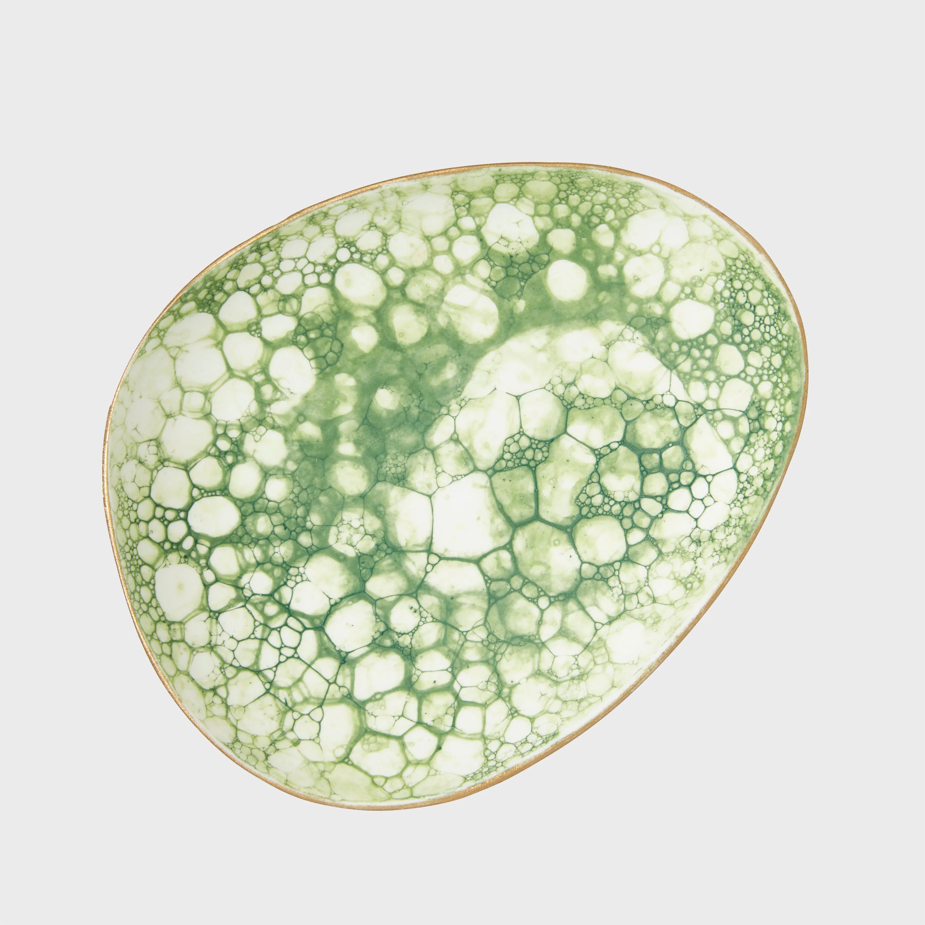 Image of Bubble glaze porcelain ring dish