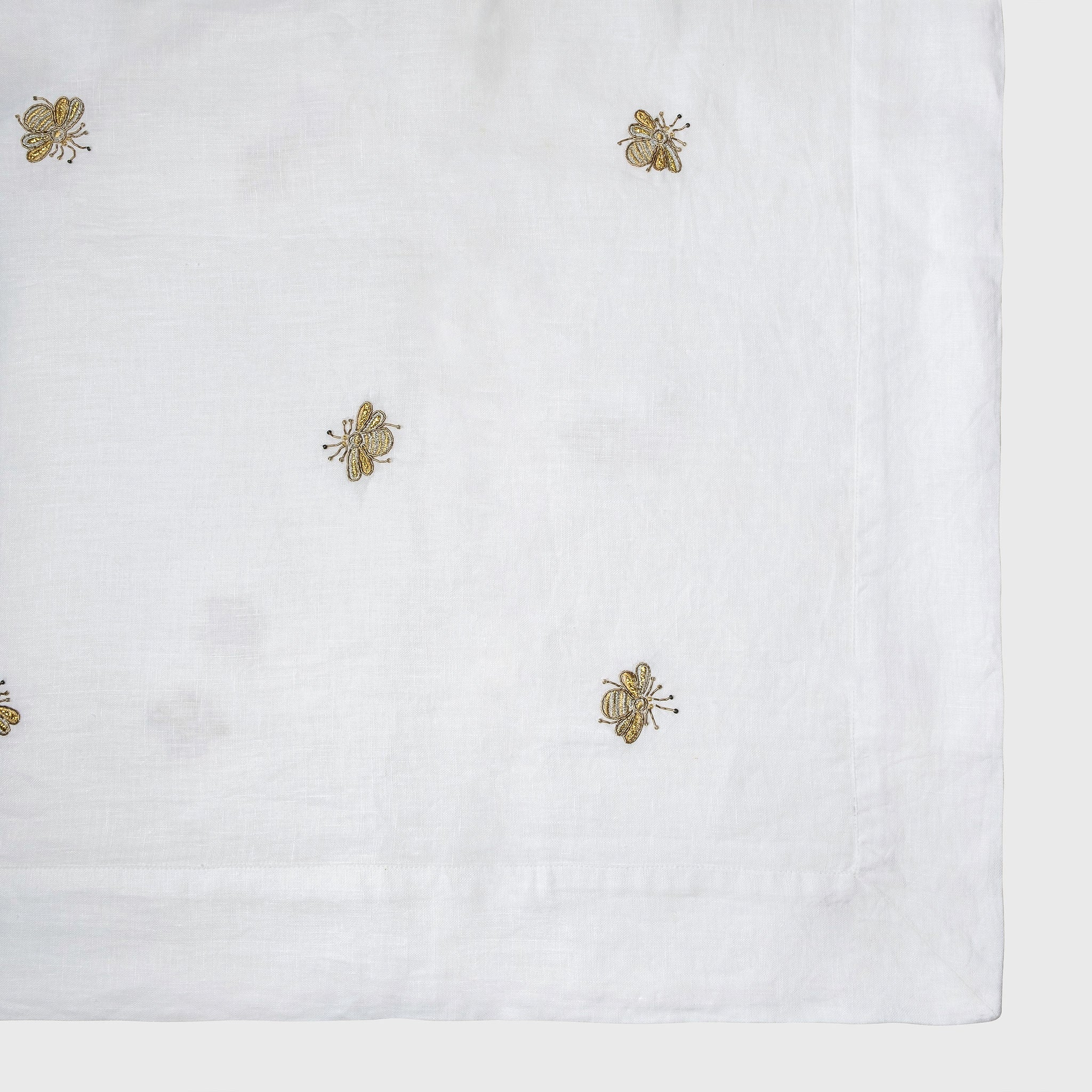 Image of Embroidered Golden Bee Tablecloth