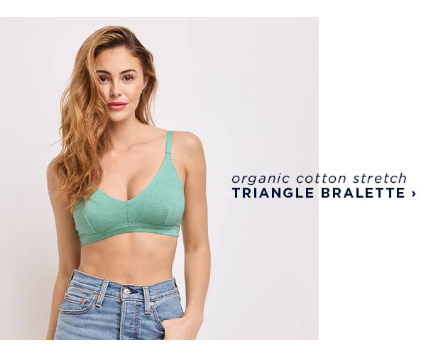 shop organic cotton stretch triangle bralette
