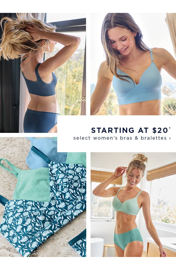 starting at $20 select women's bras and bralettes