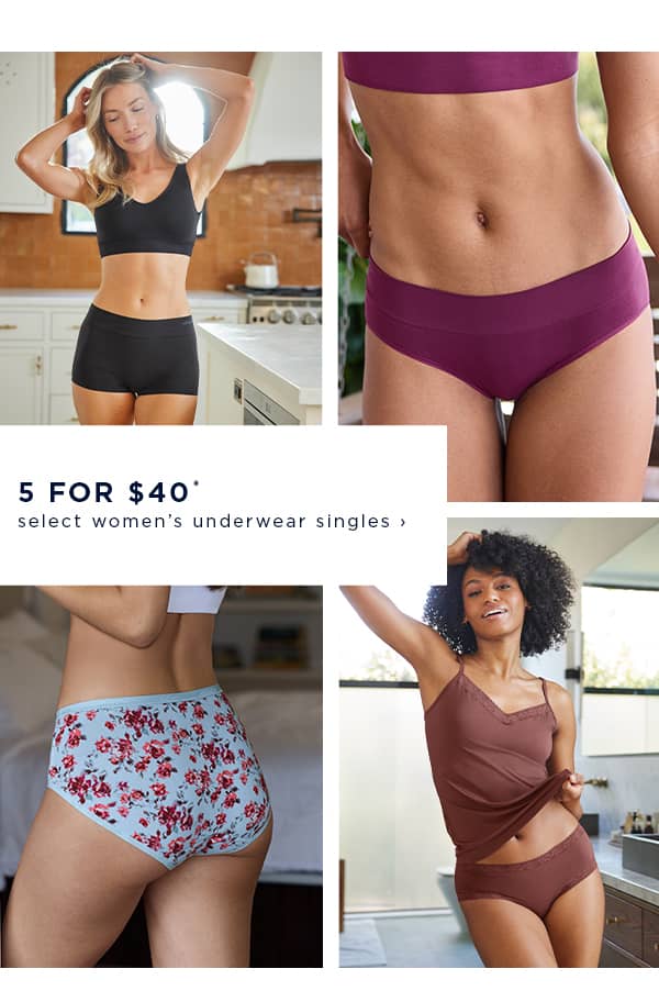 5 gor $40 select women's underwear singles