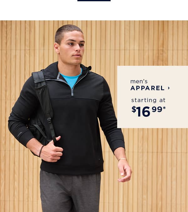 men's apparel starting at $16.99