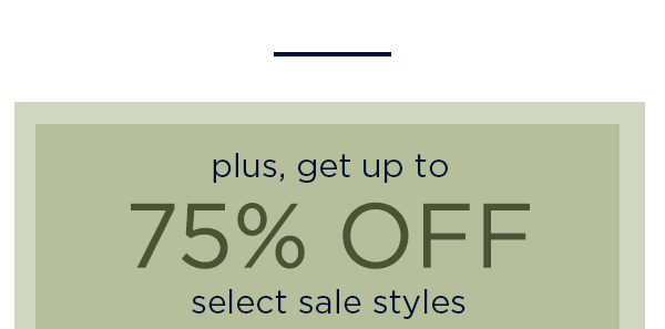 plus, get 70% off select sale styles