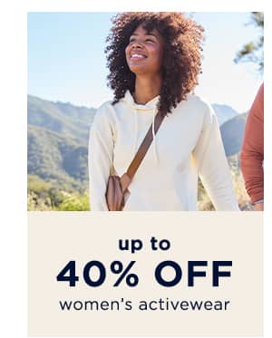up to 40% off women's activewear