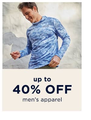 up to 50% off men's apparel