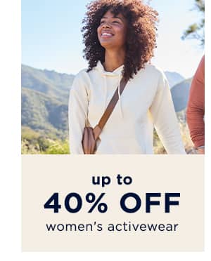 up to 40% off women's activewear