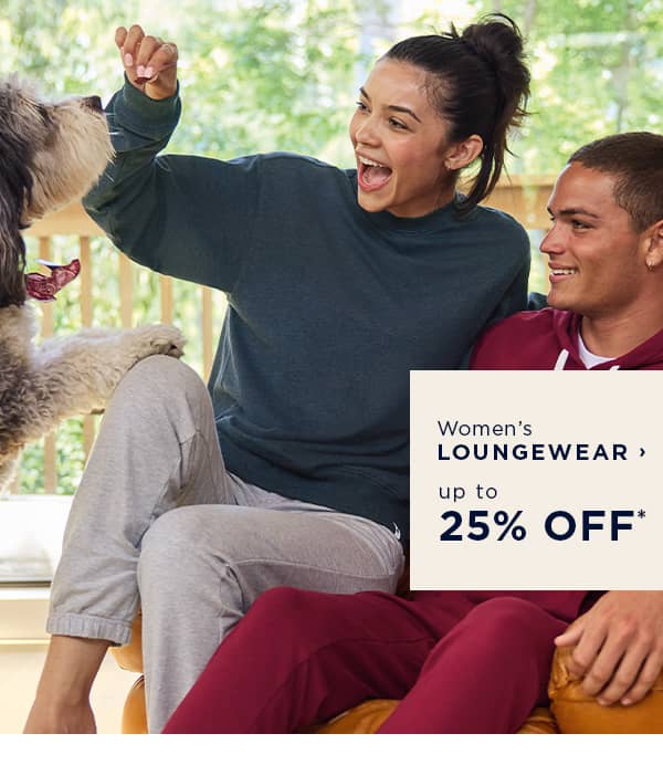 shop women's loungewear up to 25% off
