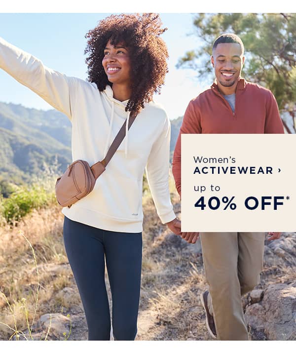 shop women's activewear up to 40% off