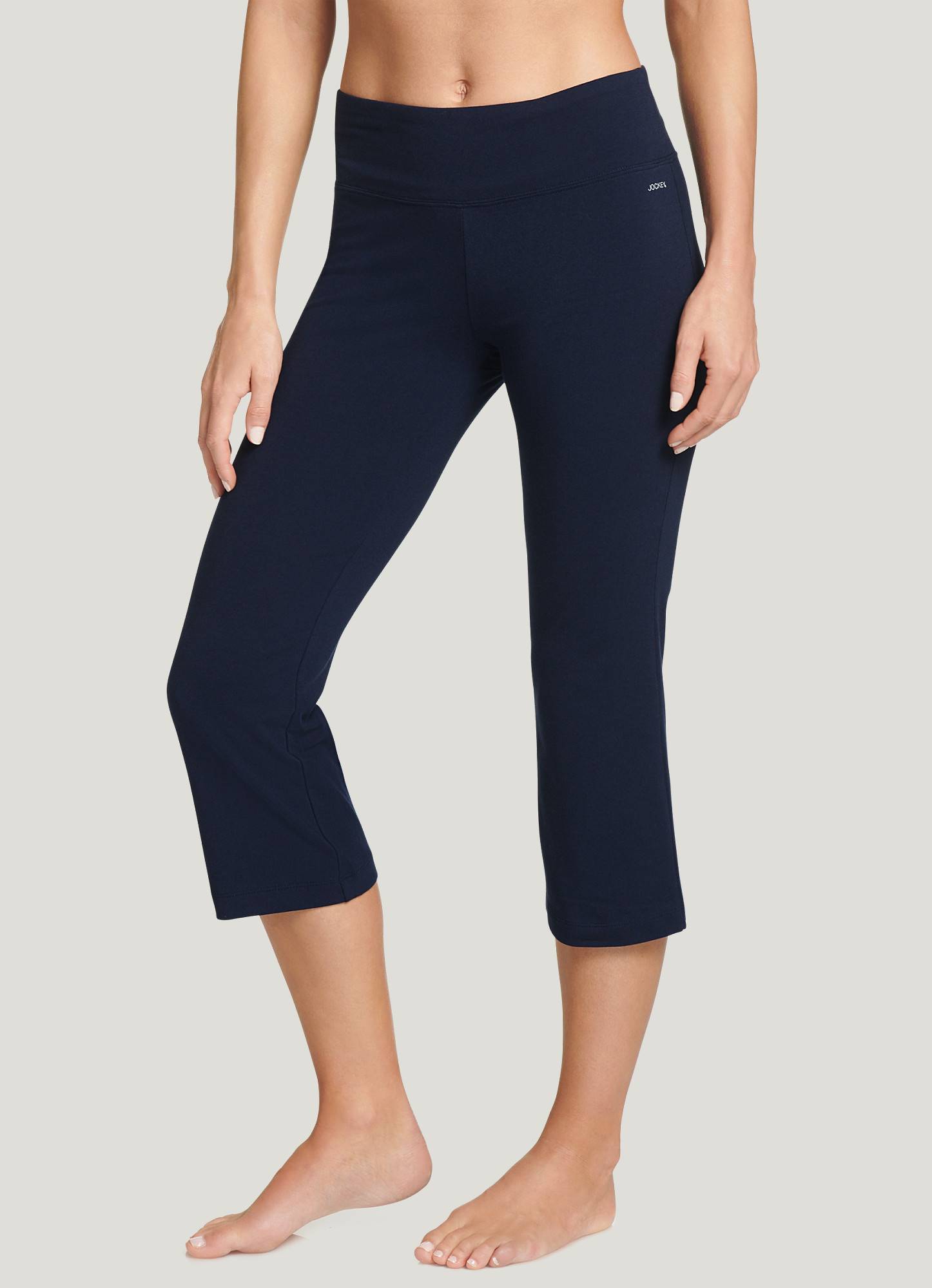 Cotton Stretch Slim Flare Capri