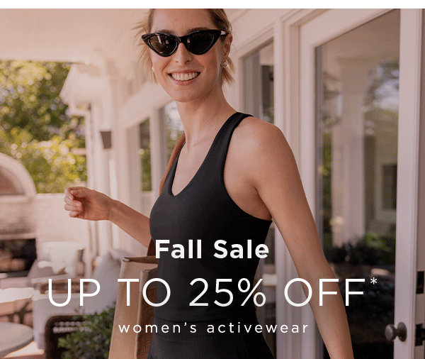 Fall sale: up to 25% off women's activewear