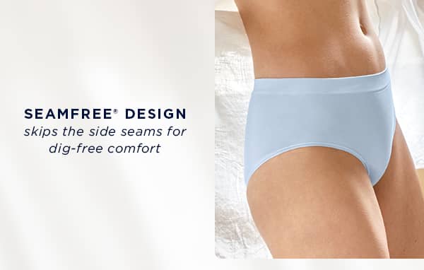 seamfree design / skips the side seams for dig-free comfort