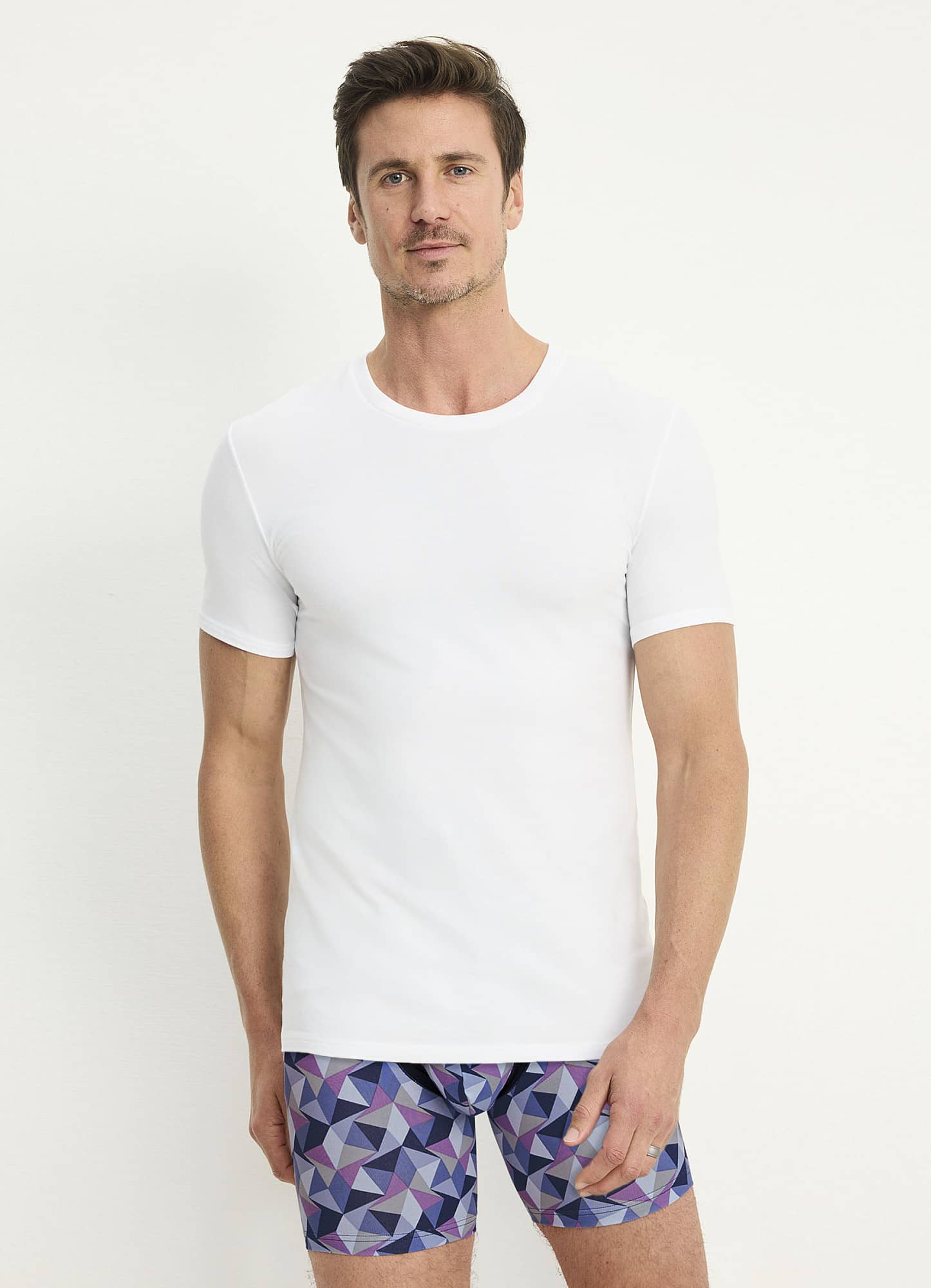 Smooth Fit Cotton Stretch Crew Neck Undershirt - 3 Pack