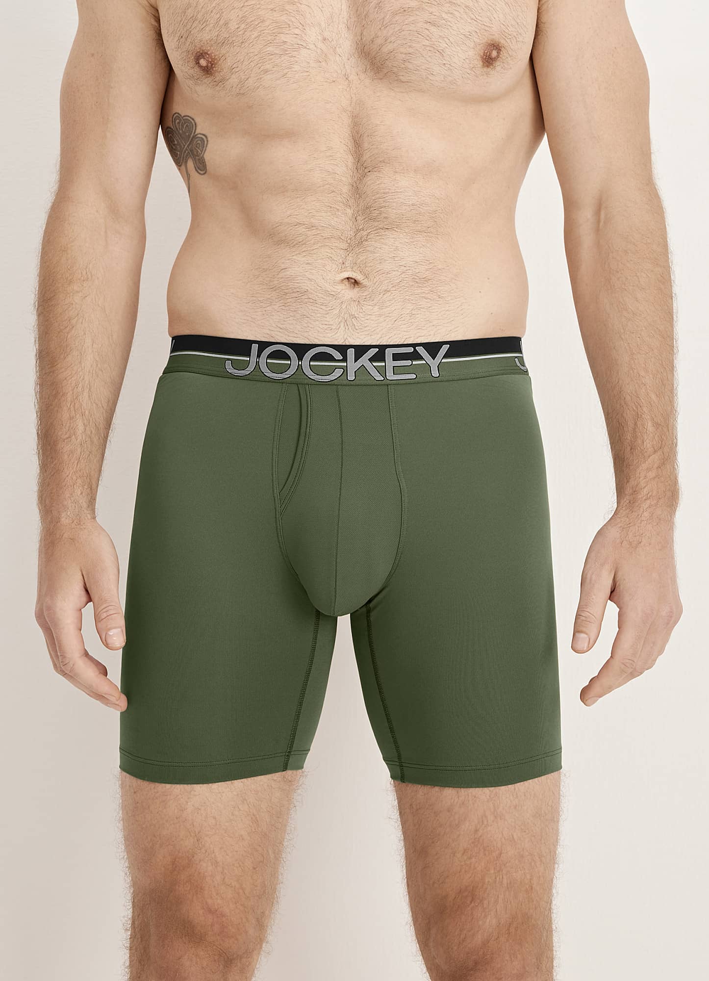 Infinite Cool Microfiber Stretch 8" Long Leg Boxer Brief - 3 Pack