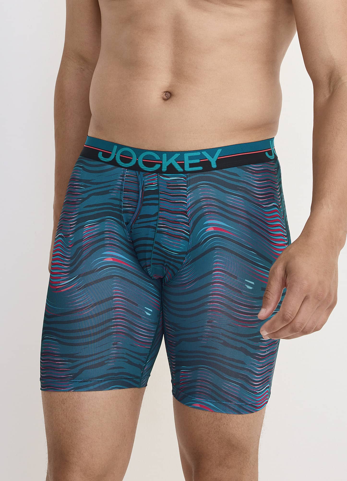 Jockey® Infinite Cool Microfiber Stretch 8" Long Leg Boxer Brief - 3 Pack
