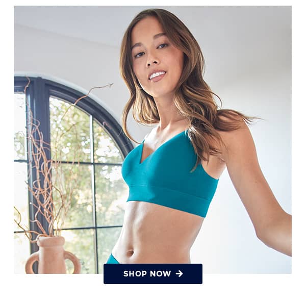 seamfree bralettes banner image / shop now