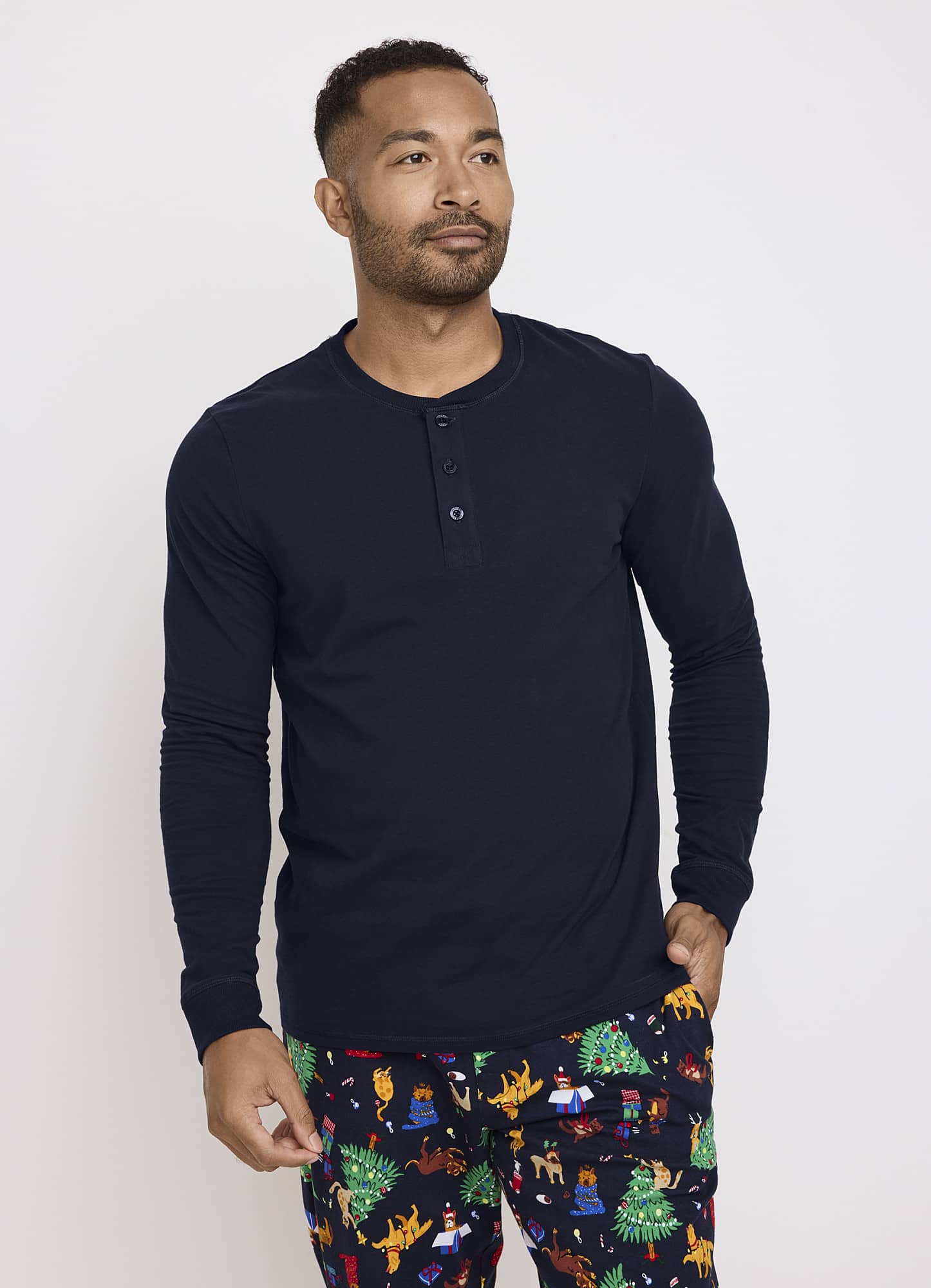 Men's Fam Jams Long Sleeve Henley