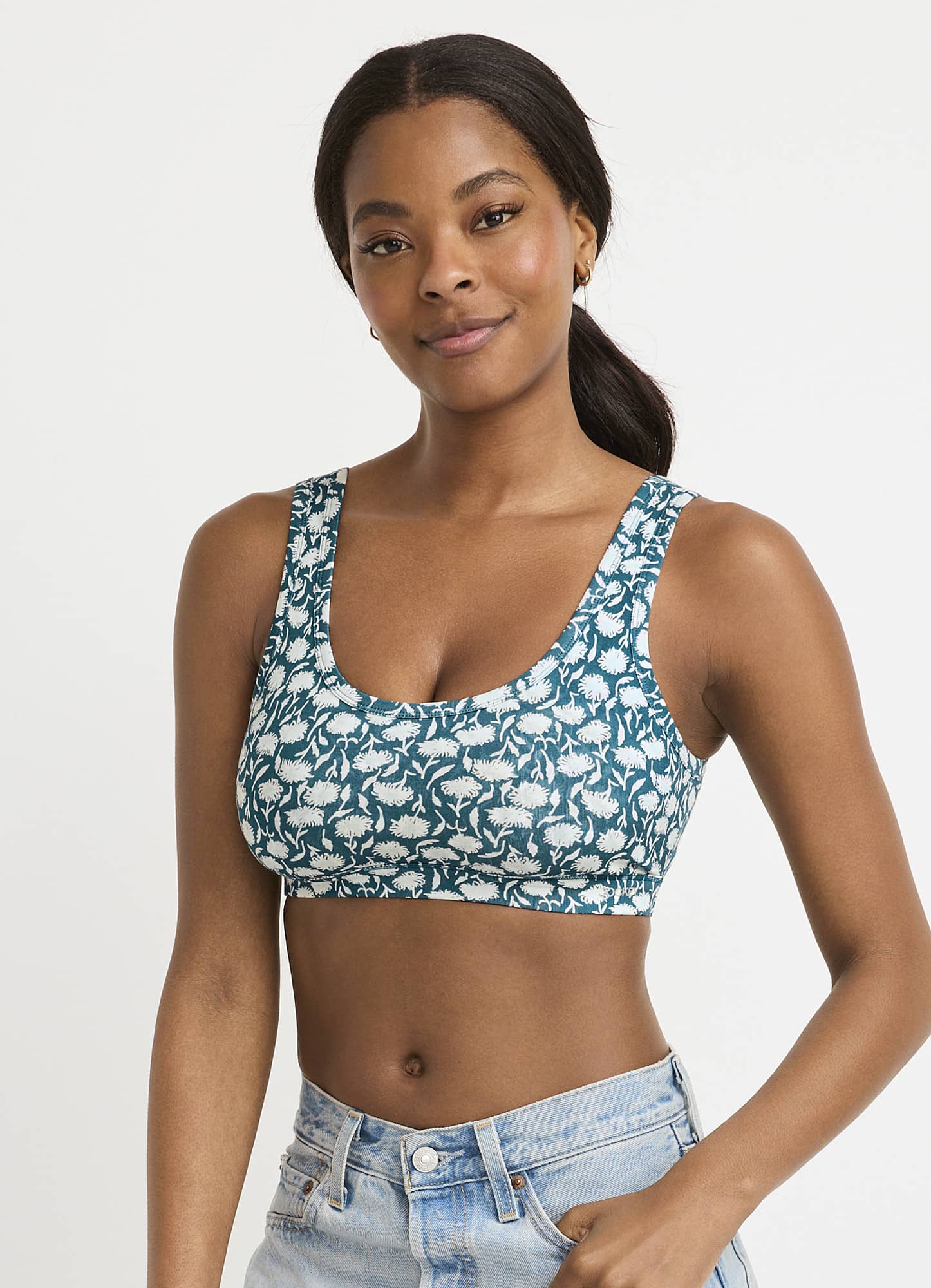 Organic Cotton Stretch Tank Strap Bralette