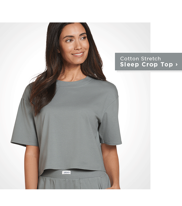 Cotton Stretch Sleep Crop Top 