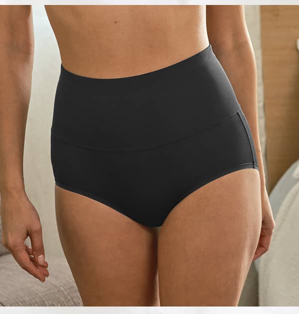 top tummy smoothing image zoomed in on model