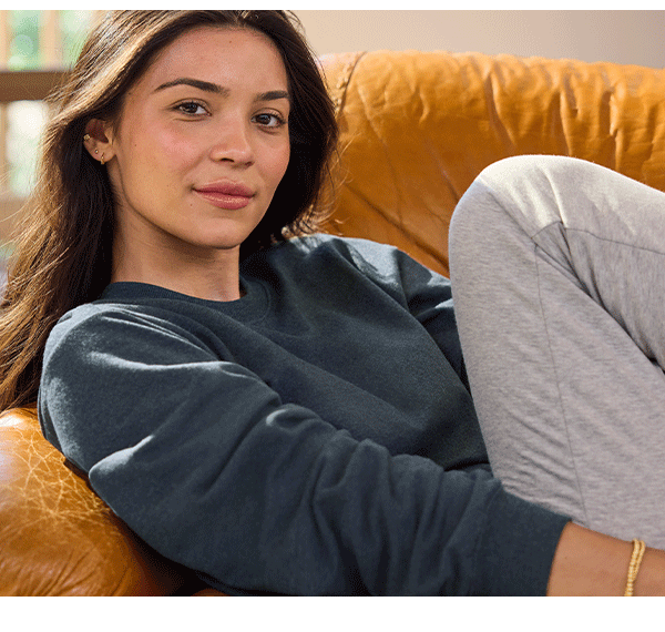 women's loungewear image on model