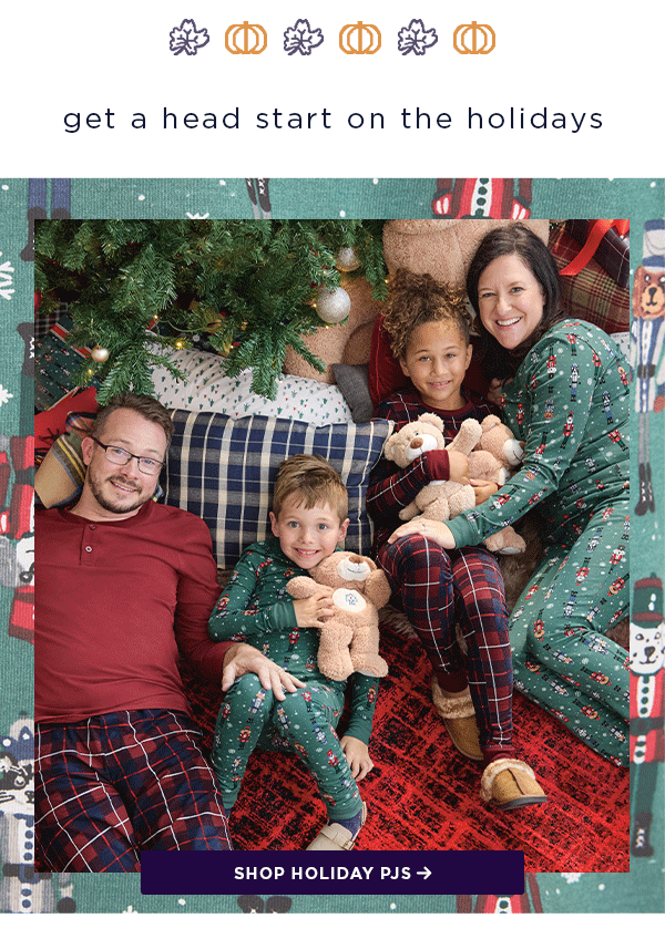 get a head start on the holidays / shop holiday PJs