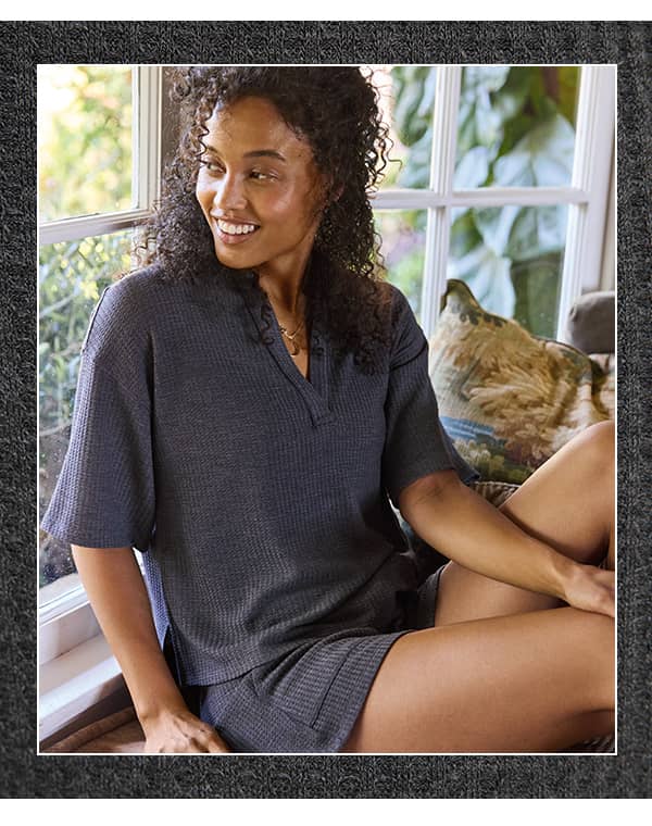 sleepwear hero image on model