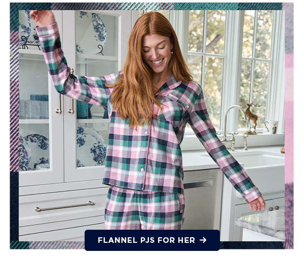model in jockey flannel PJs / flannel PJs for her