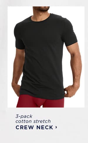 3-pack Cotton Stretch Crew Neck >