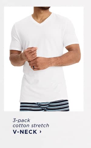 3-pack Cotton Stretch V-neck >