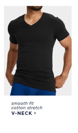 Smooth Fit Cotton Stretch V-neck >
