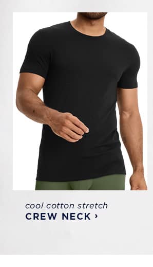 smooth fit cotton stretch crew neck >