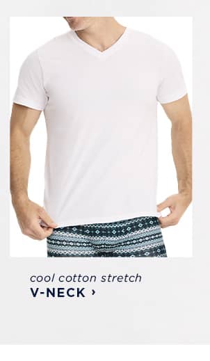 Smooth Fit Cotton Stretch V-neck >