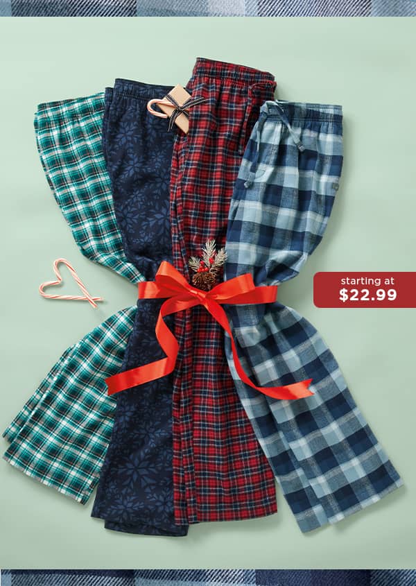 starting at $22.99 / flannel sleepwear image