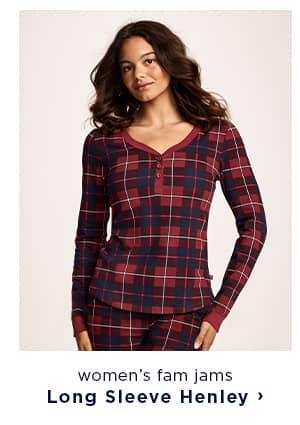 shop women's fam jams long sleeve henley