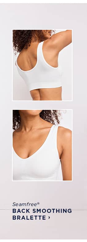 back smoothing bralette detail images / shop seamfree back smoothing bralette