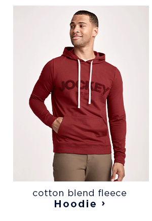 shop cotton blend fleece hoodie