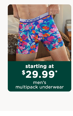 starting at $29.99 men's multipack underwear