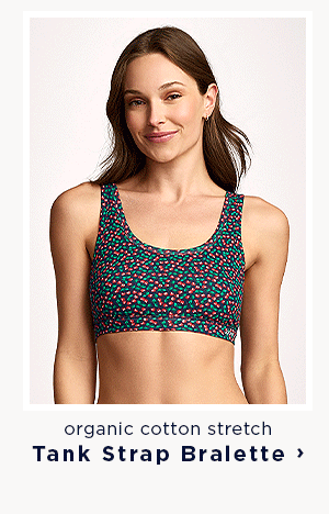 shop organic cotton stretch tank strap bralette
