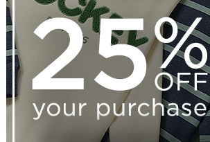 25% off your purchase