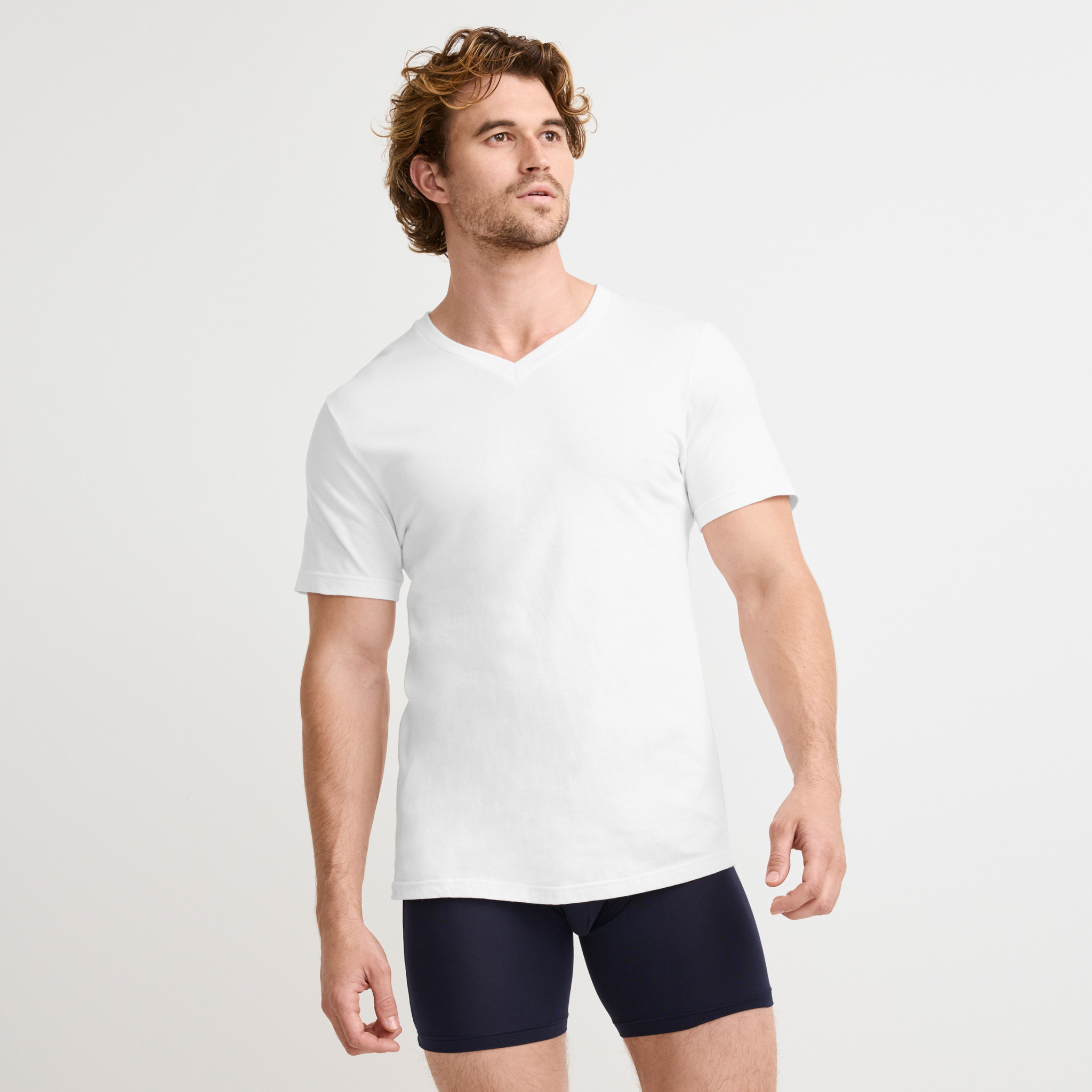 Made in America 100% Cotton V-Neck Undershirt - 2 Pack