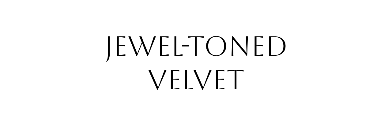 JEWEL TONED VELVET